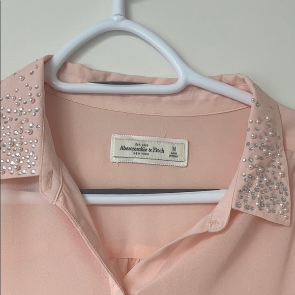 Abercrombie Sheer Blush Shirt - Picture 2 of 4